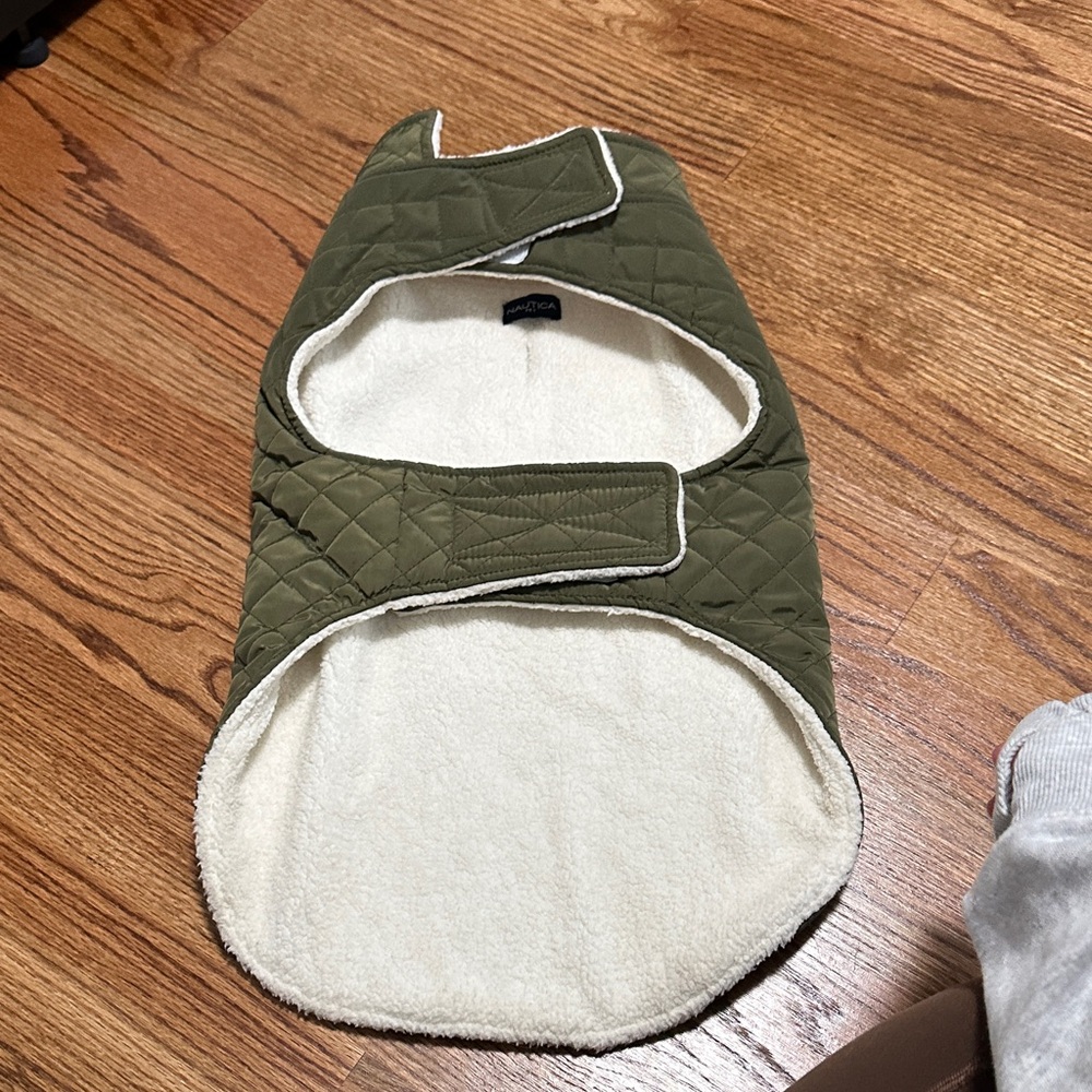 Nautica Olive Green Quilted Dog Jacket